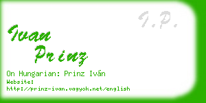 ivan prinz business card